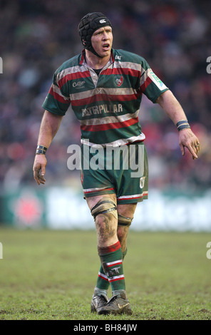 BEN WALD LEICESTER TIGERS RU WELFORD ROAD LEICESTER ENGLAND 16.01.2010 Stockfoto