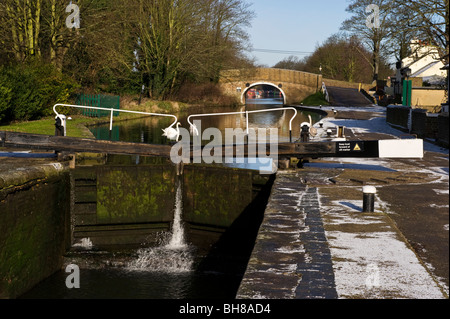 geschlossenen Schleusen auf der Grand Union Canal Cowley Middlesex West London UK Stockfoto