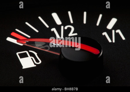 Detail der eine Tankanzeige Stockfoto