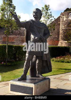 Statue von König Ethelbert von Kent Bretwalda des englischen AD 597 Canterbury Kent Stockfoto