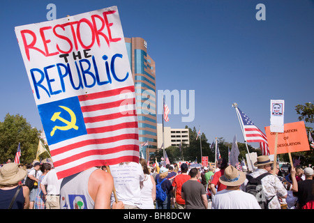 9-12-Rallye und Tea-Party, 12. September 2009 im Federal Building, Los Angeles, CA Stockfoto