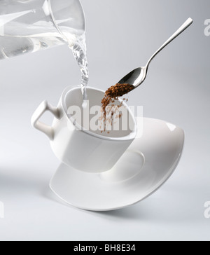 Weiße Tasse schwarzen Kaffee Stockfoto