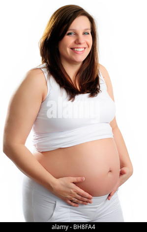 Junge werdende Mutter Stockfoto