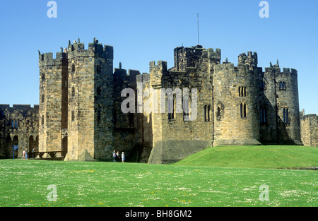 Alnwick Castle, The Keep, Northumberland englischen mittelalterlichen Burgen England UK Architektur aus Stein Stockfoto