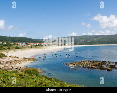 Strand von Finisterre, Galicien - das Ende des Camino de Santiago Stockfoto