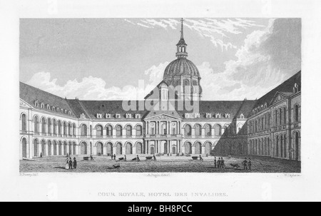 Cour Royale, Hotel des Invalides Stockfoto