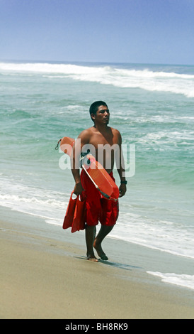 Rettungsschwimmer Zicatela Strand Mexiko Stockfoto