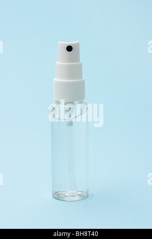 Hand Sanitizer Gel auf nahtlose blauem Hintergrund Stockfoto