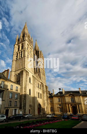 St Etienne Abtei in die Stadt Caen Stockfoto