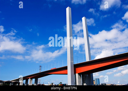 Melbourne-Brücken / die Bolte Bridge in Melbourne Docklands / Melbourne Victoria Australien. Stockfoto