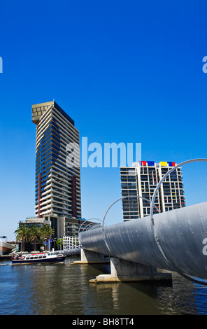Melbourne-Brücken / der Webb Brücke in Melbourne Docklands / Melbourne Victoria Australien. Stockfoto