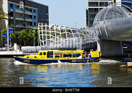 Melbourne-Brücken / der Webb Brücke in Melbourne Docklands / Melbourne Victoria Australien. Stockfoto