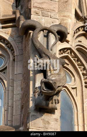 Details zur Kathedrale La Sagrada Familia des Architekten Antoni Gaudi, Barcelona, Katalonien, Spanien Stockfoto