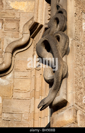 Details zur Kathedrale La Sagrada Familia des Architekten Antoni Gaudi, Barcelona, Katalonien, Spanien Stockfoto