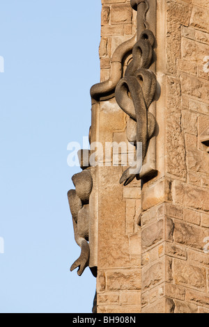 Details zur Kathedrale La Sagrada Familia des Architekten Antoni Gaudi, Barcelona, Katalonien, Spanien Stockfoto