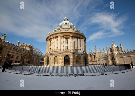 Radcliffe Camera im Winter. Der University of Oxford Stockfoto