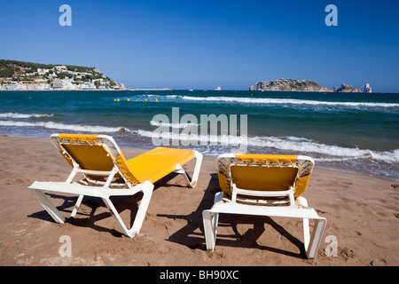 Strand von l ' Estartit, Costa Brava, Katalonien, Spanien Stockfoto