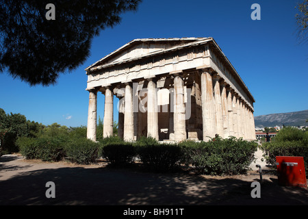 Tempel des Hephaistos in der antiken Agora in Athen Griechenland Stockfoto
