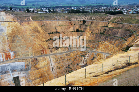 Waihi Besetzung Gold zu öffnen und Silbermine, Waihi, North Island, Neuseeland, Besitz der Newmont Corporation Stockfoto