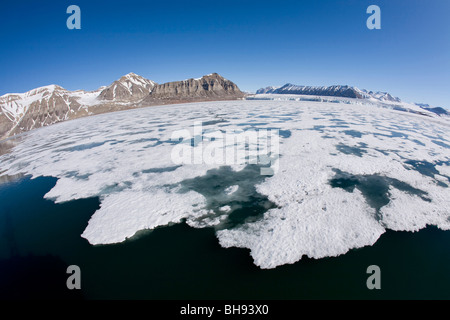 Impressionen vom Tunabreen Gletscher, Sassenfjorden, Spitzbergen, Svalbard-Archipel, Norwegen Stockfoto