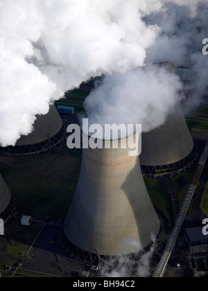 Kühlturm Kraftwerk West Burton, Gainsborough, North East England Stockfoto