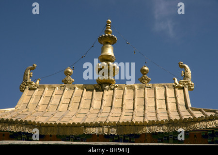 Goldene Tempel Dach Tashilhunpo Kloster Shigatse tibet Stockfoto