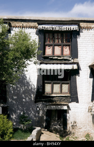 traditionelle tibetische Architektur im Tashilhinpo Kloster shigatse Stockfoto