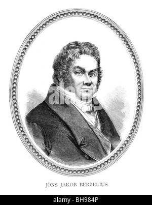 Freiherrn Jöns Jacob Berzelius (20. August 1779 – 7. August 1848) war ein schwedischer Chemiker. Stockfoto