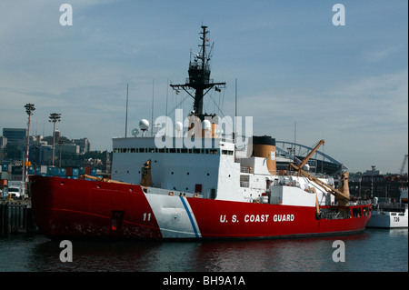 Ein US-Küstenwache Icebreaker Schiff festgemacht bei uns Coast Guard Station Seattle Stockfoto