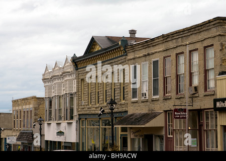 19. Jahrhundert-Gebäude in der Innenstadt von Mineral Point, Wisconsin, USA, Nordamerika. Stockfoto