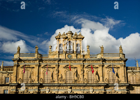 Ayuntamiento (Rathaus), Plaza Mayor, Salamanca, Kastilien und Leon, Spanien Stockfoto