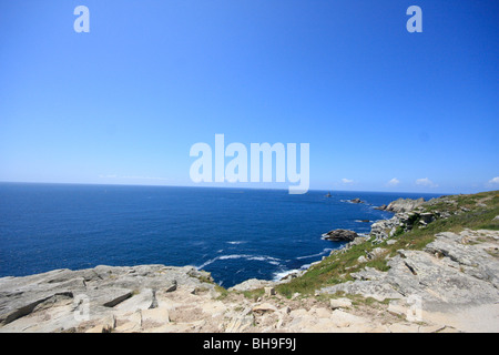 Das französische touristischen Wahrzeichen der Pointe du Raz, Bretagne. Stockfoto