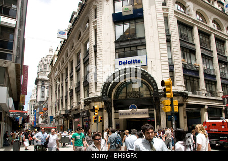 Deloitte Buenos Aires Avenida Avenue Florida Argentinien City Shopping Street Stockfoto