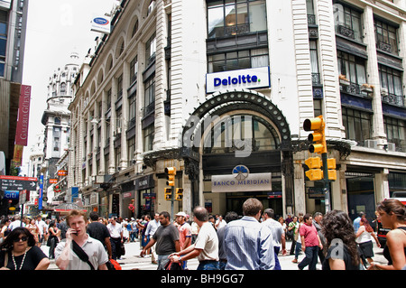 Deloitte Buenos Aires Avenida Avenue Florida Argentinien City Shopping Street Stockfoto