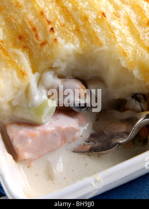 Einzelnen Fisch pie Stockfoto