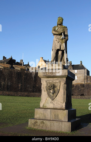 Statue von Robert The Bruce außerhalb Stirling Castle Stockfoto