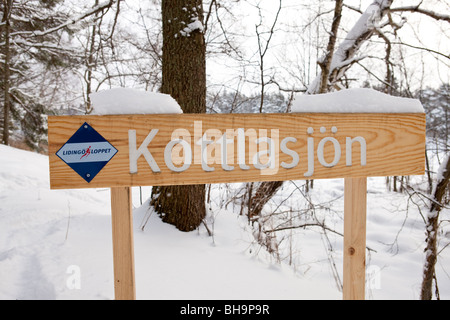 Kottla Kottlasjön, See, Lidingö (Schweden) Stockfoto