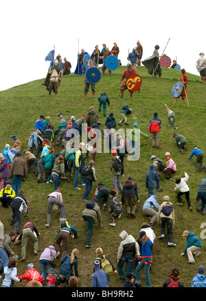 Polen, Krakau, der traditionelle Ostern Brauch "Rekawka" Stockfoto