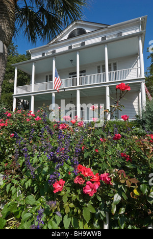 Antebellum Villa in Beaufort, South Carolina Stockfoto