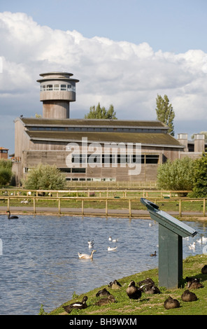 Slimbridge WWT Besucherzentrum, Gloucestershire, England Stockfoto