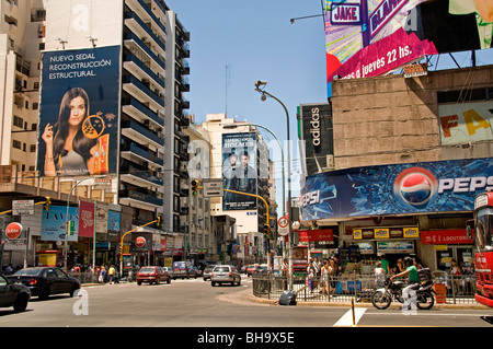 Avenida Corrientes Pueyrredon Buenos Aires Argentinien Stockfoto