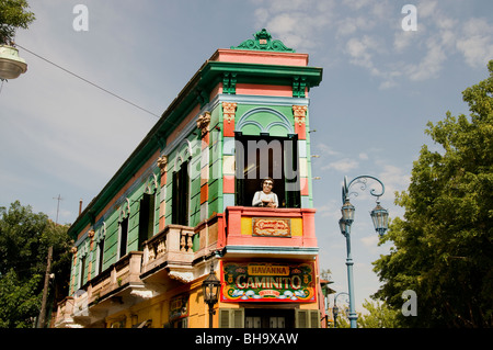 Buenos Aires Argentinien La Boca El Caminito Sign Straße Malerei Stockfoto