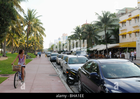 Miami Beach Stadtbild, Casa Grande, South Beach, Ocean Drive am 8th Street, South Beach, Miami Beach Florida Stockfoto