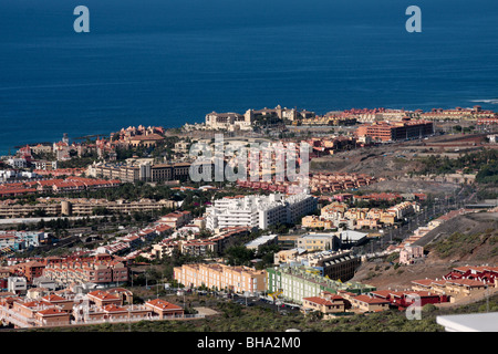 Am frühen Morgen Blick von einer Villa in Roque del Conde auf Teneriffa Costa Adeje Kanaren Spanien Stockfoto