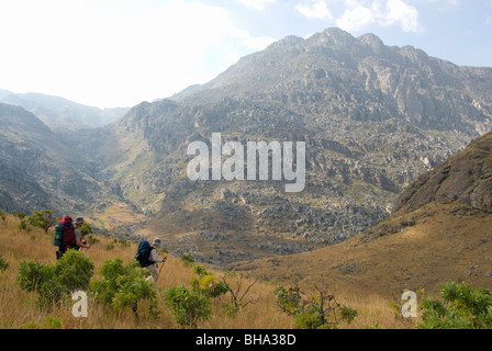 Die Chimanimani National Park ist einer der südlichen Afrika zuletzt verwöhnte Wildnis Standorte für Wanderer Stockfoto