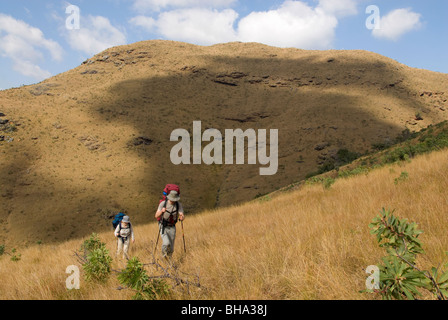 Die Chimanimani National Park ist einer der südlichen Afrika zuletzt verwöhnte Wildnis Standorte für Wanderer Stockfoto