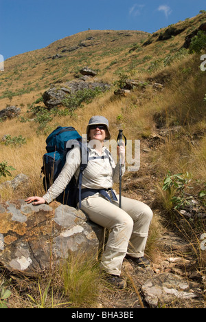 Die Chimanimani National Park ist einer der südlichen Afrika zuletzt verwöhnte Wildnis Standorte für Wanderer Stockfoto