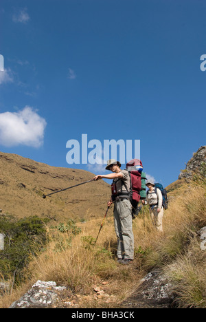 Die Chimanimani National Park ist einer der südlichen Afrika zuletzt verwöhnte Wildnis Standorte für Wanderer Stockfoto