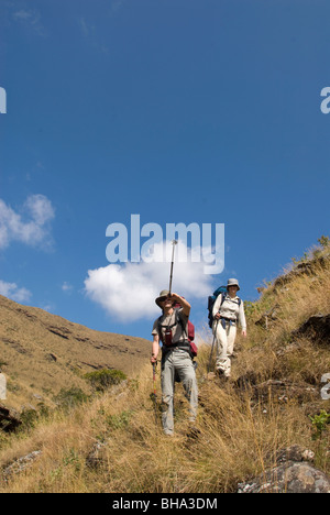 Die Chimanimani National Park ist einer der südlichen Afrika zuletzt verwöhnte Wildnis Standorte für Wanderer Stockfoto