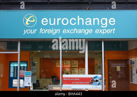 Ein Eurochange Outlet in Lincoln, England, Vereinigtes Königreich Stockfoto